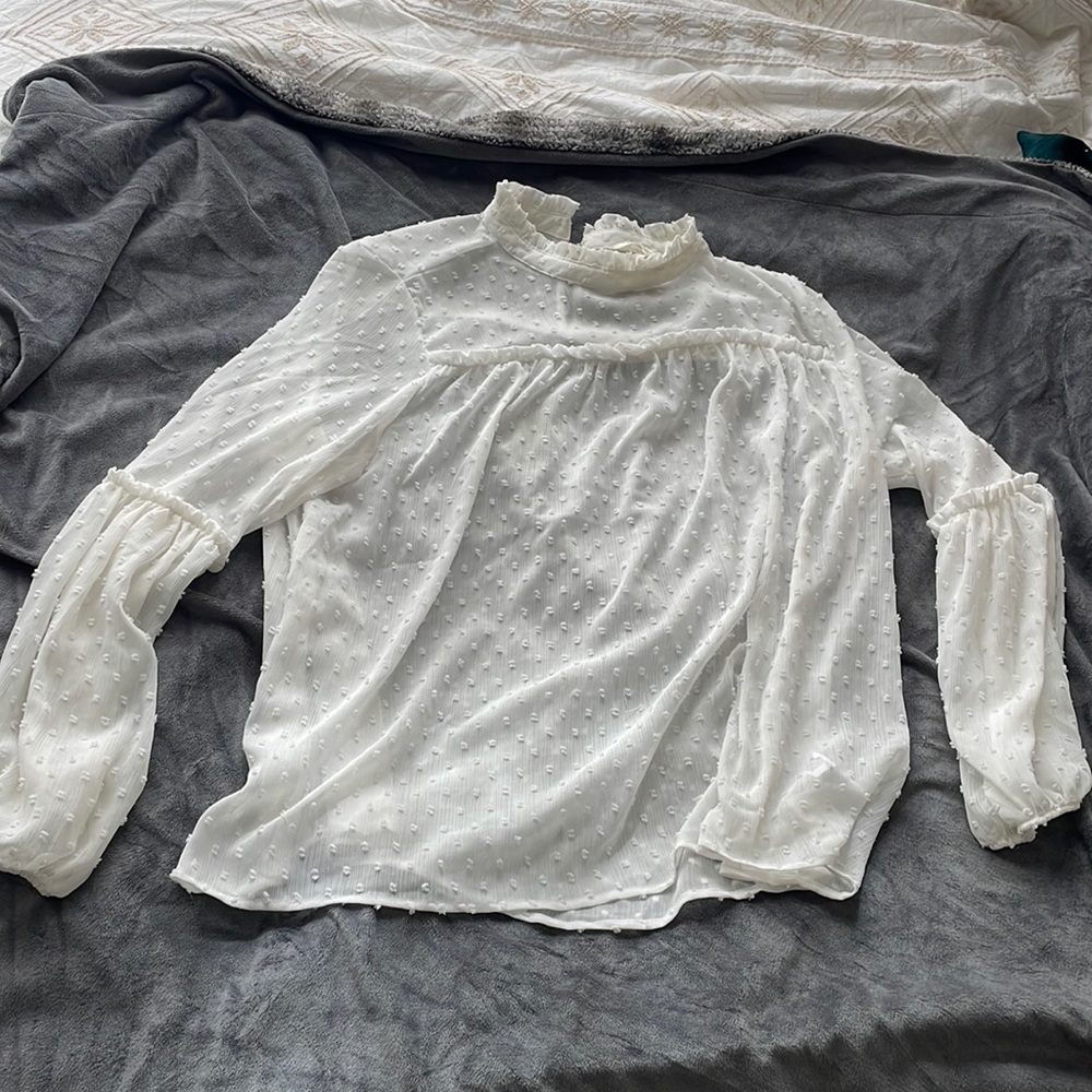 Sheer white blouse